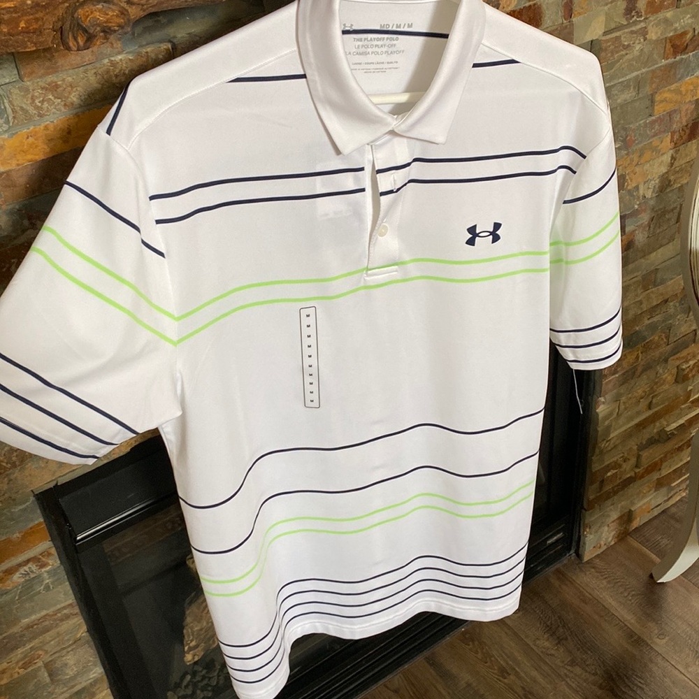 Men's Size: MEDIUM | Under Armour golf shirt w/ UV protection (brand new)